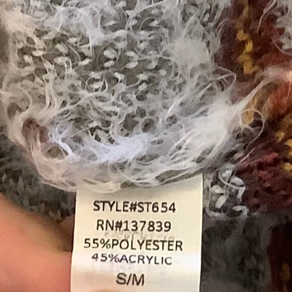 NWOT Altar'd State sweater S/M oversized tribal fringe sweater poncho crewneck - Picture 10 of 11